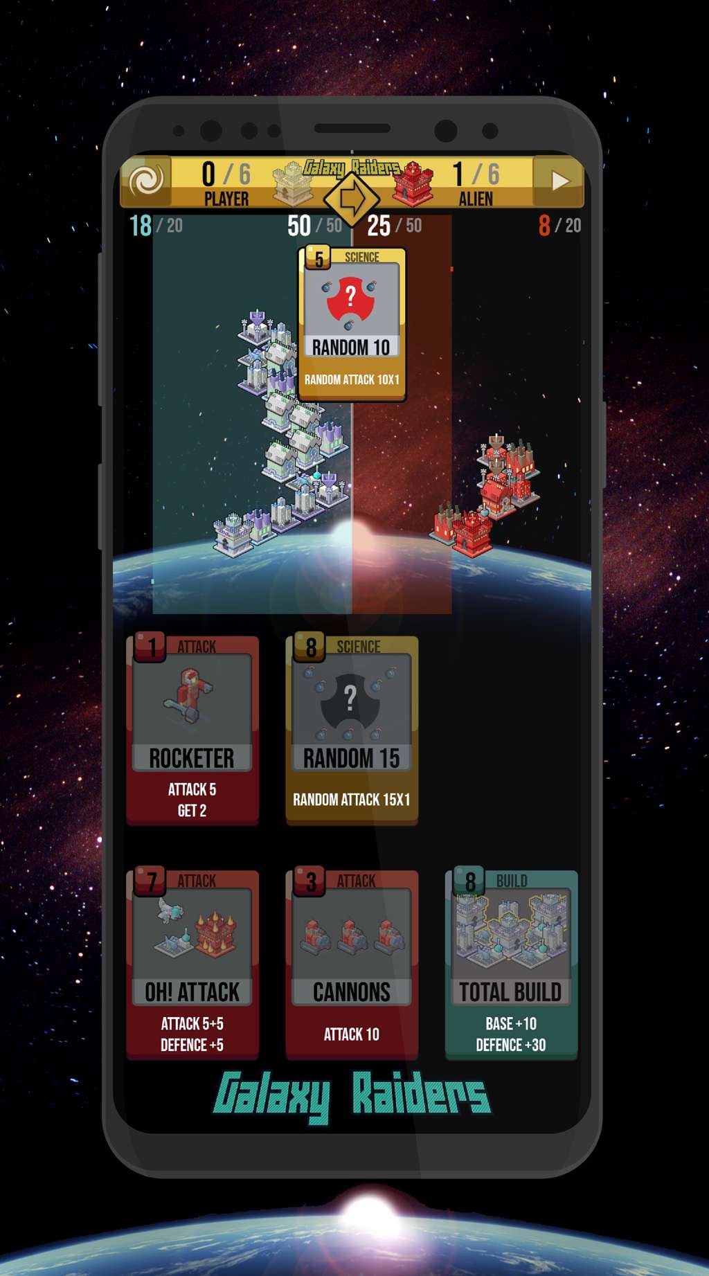 Galaxy Raiders Battle Cards